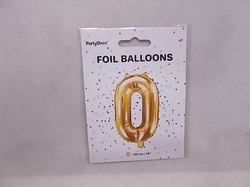 Balónek fóliový č.0 zlatý 35cm