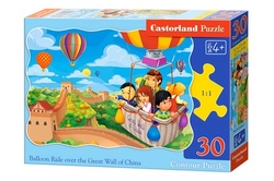 Puzzle Balónem nad Velkou čínskou zdí 30 dílků Castorland B-03648