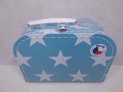 Dětský kufřík 20 cm modrý s hvězdami