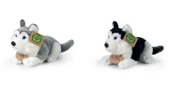 Pes Husky 17 cm ležící plyš