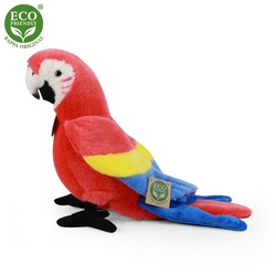 Papoušek červený 22 cm plyš