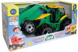 Traktor se lžící a vozíkem Lena 02123 v okrasném kartonu