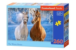 Puzzle Koně v zimě 260 dílků Castorland B-27378-1