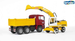 Sklápěč Man TGA + bagr Liebherr 912 Bruder 02751