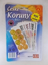 České koruny 9 druhů v sadě