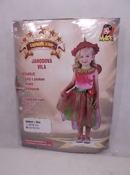 Jahodová víla kostým na karneval 92 - 104 cm
