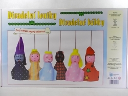 Divadelní loutky dřevěné královská sada 6ks