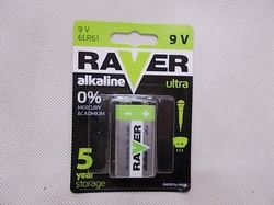Baterie 9V Raver Ultra Alkaline