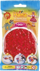 Zažehlovací korálky červené 1000ks Hama 207-05