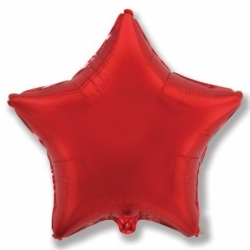 Balónek fóliový Hvězda červená 45cm