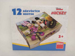 Obrázkové kostky kubus Mickey 12 kostek