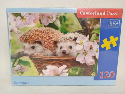 Puzzle 120 dílků Ježečci na jaře Castorland B-13319