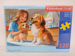 Puzzle 120 dílků Pejsci u veterinářky Castorland B-13616-1